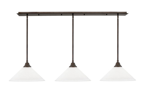 Stem Three Light Linear Pendalier in Bronze (200|48-BRZ-318)