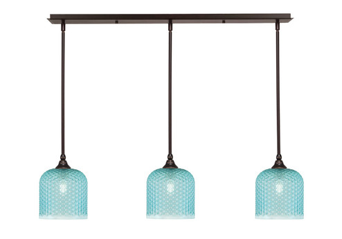 Stem Three Light Linear Pendalier in Dark Granite (200|36-DG-4915)