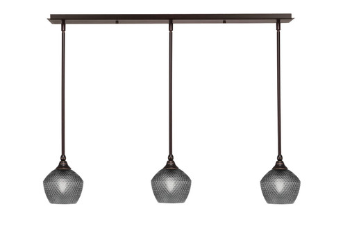 Stem Three Light Linear Pendalier in Dark Granite (200|36-DG-4622)