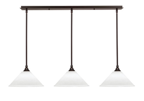 Stem Three Light Linear Pendalier in Dark Granite (200|36-DG-316)