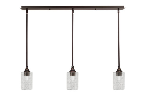 Stem Three Light Linear Pendalier in Dark Granite (200|36-DG-3002)