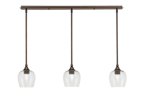 Stem Three Light Linear Pendalier in Bronze (200|36-BRZ-4812)