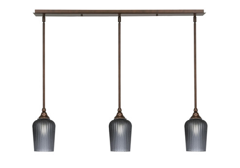 Stem Three Light Linear Pendalier in Bronze (200|36-BRZ-4252)