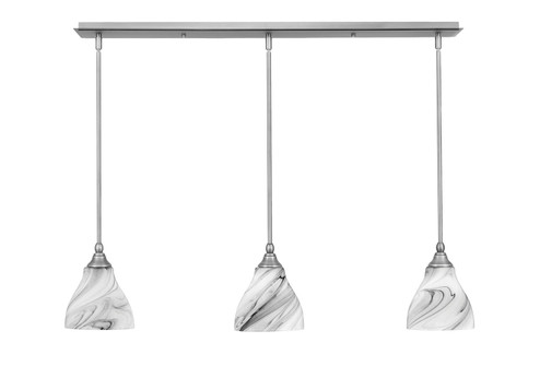 Stem Three Light Linear Pendalier in Brushed Nickel (200|36-BN-4769)