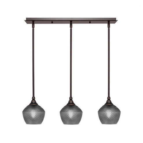 Stem Three Light Linear Pendalier in Dark Granite (200|25-DG-4622)