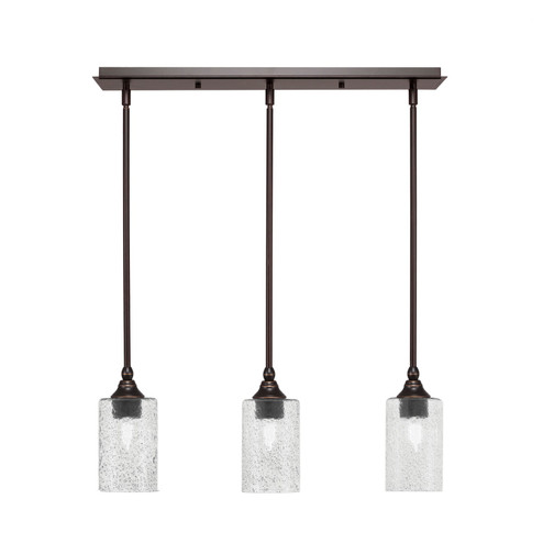 Stem Three Light Linear Pendalier in Dark Granite (200|25-DG-3002)