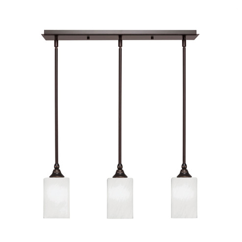 Stem Three Light Linear Pendalier in Dark Granite (200|25-DG-3001)