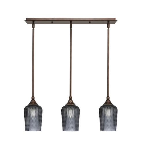 Stem Three Light Linear Pendalier in Bronze (200|25-BRZ-4252)