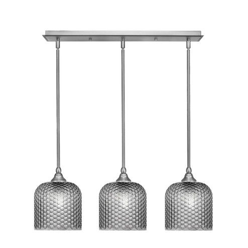 Stem Three Light Linear Pendalier in Brushed Nickel (200|25-BN-4912)