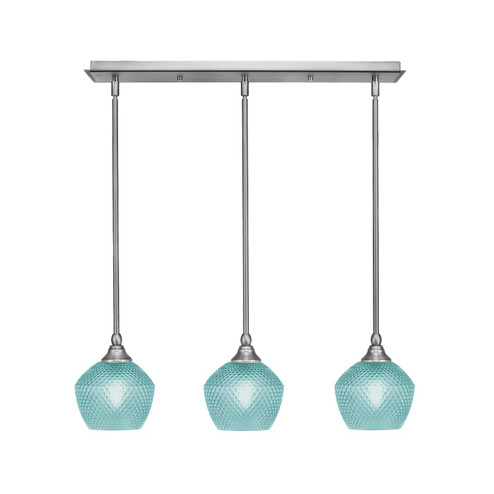 Stem Three Light Linear Pendalier in Brushed Nickel (200|25-BN-4625)