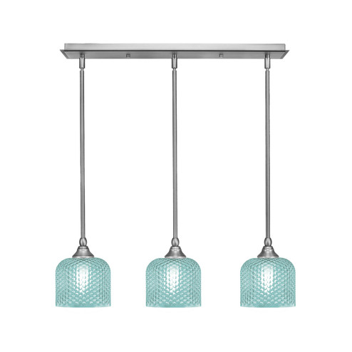 Stem Three Light Linear Pendalier in Brushed Nickel (200|25-BN-4615) Stem Three Light Linear Pendalier in Brushed Nickel (200|25-BN-4615)