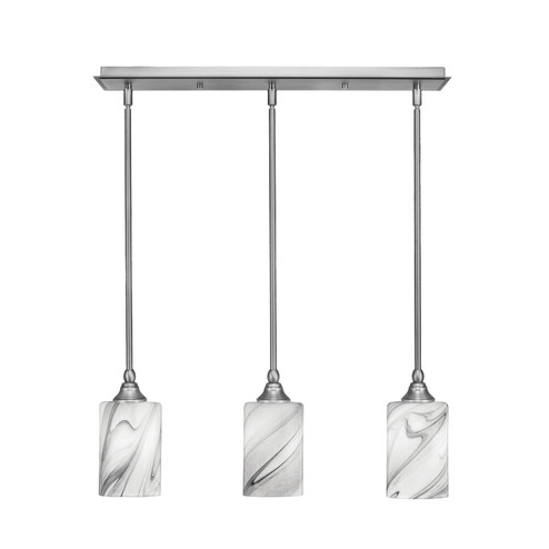 Stem Three Light Linear Pendalier in Brushed Nickel (200|25-BN-3009)