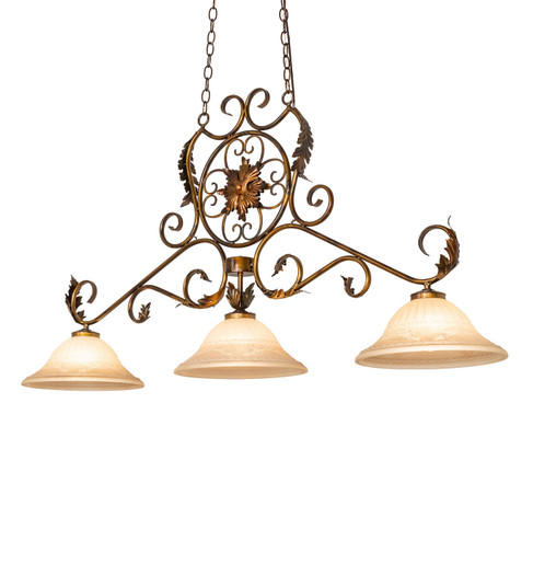Christabel Three Light Island Pendant in Lt Burnished Transparent Gold (57|276474)