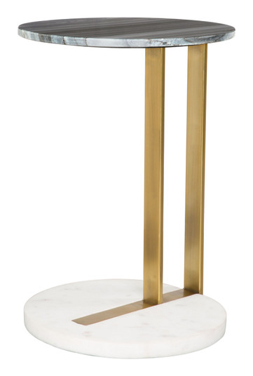 Zenith End Table in Gray, Gold, White (339|101489)