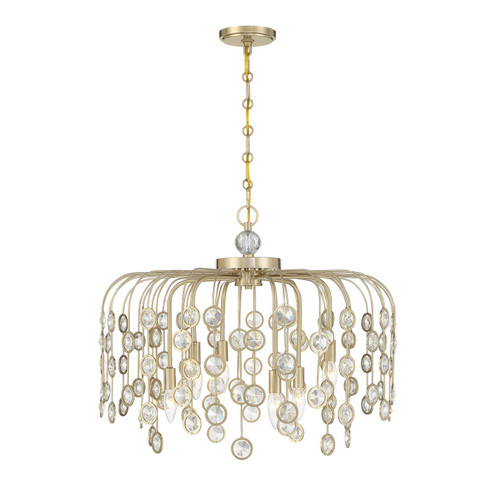 Irina Six Light Chandelier in Noble Brass (51|1-3598-6-127)