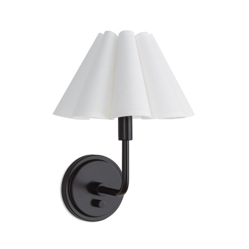 Polly One Light Wall Sconce in Blackened Brass (400|15-1241BB-WT)