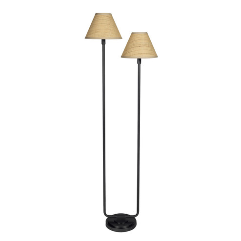 Polly Two Light Floor Lamp in Blackened Brass (400|14-1066BB-RAT)