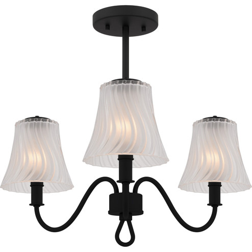 McKinney Three Light Semi-Flush Mount in Matte Black (10|MCK1722MBK)