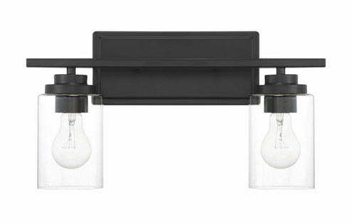 Clark Two Light Vanity in Flat Black (46|20417FB2)