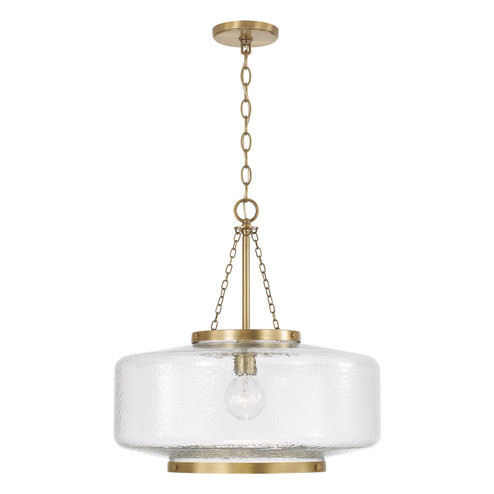 Landon One Light Pendant in Aged Brass (65|355311AD)