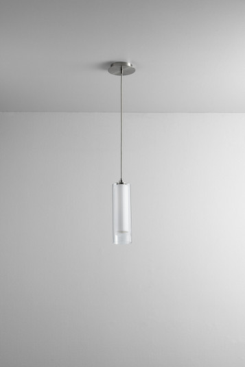 Gratis LED Pendant in Satin Nickel W/ Satin Opal (440|3-609-124)