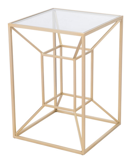 Canyon Side Table in Gold, Clear (339|101469)