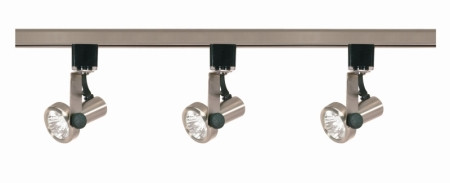 Track Lighting Kits Brushed Nickel Three Light Track Kit in Brushed Nickel (72|TK353)