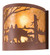 Bear At Lake Two Light Wall Sconce in Rust (57|282456)