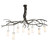 Winter Solstice Eight Light Chandelier in Dark Burnished Antique Copper (57|279296)