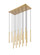 Forest LED Linear Chandelier in Modern Gold (224|919MP24-17L-MGLD-LED)