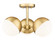 Realm Sphere Three Light Semi Flush Mount in Modern Gold (224|7517-3SF-MGLD)