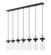 Fontaine Seven Light Linear Chandelier in Matte Black (224|7002P5-7L-MB)