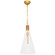 Hatteras One Light Pendant in Natural Rope w/Modern Brass/Clear Glass Shade (165|479)
