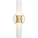 Chase Two Light Wall Sconce in Antique Brass w/Polished Cased White Glass Shades (165|1979)