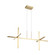 Crosley Four Light Pendant in Brushed Gold (423|C38944BG)