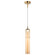 Bambu One Light Pendant in Aged Gold Brass + Amber Glass (423|C30611AGAM)