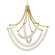 Pearl LED Chandelier in Legacy Brass (7|5647-732-L)