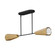 Rizzo Two Light Linear Pendant in Black / Antique Brass (16|10816SWBKAB)