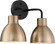 Sloan Two Light Vanity in Matte Black / Burnished Brass (72|60-6792)