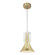 Floe LED Pendant in Metallic Brass/Clear Crystal (347|PD94108-MRB/CC-UNV)