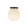 Cherise One Light Semi-Flush Mount in Matte Black/Glossy Ribbed Opal Glass (452|SF579107MBGR)