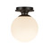 Otis One Light Semi-Flush Mount in Matte Black/Glossy Opal Glass (452|SF430108MBGO)