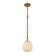 Cherise One Light Pendant in Brushed Gold/Glossy Ribbed Opal Glass (452|PD579107BGGR)