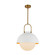 Harper One Light Pendant in White/Opal Glass (452|PD507216WHOP)