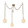 Cherise Three Light Pendant in Brushed Gold/Glossy Ribbed Opal Glass (452|MP579707BGGR)