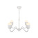 Effie Four Light Chandelier in Antique White/Opal Glass (452|CH558427AWOP)