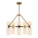 Nelly Ten Light Chandelier in Brushed Gold/Glossy Ribbed Opal Glass (452|CH442626BGGR)