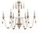 Morena Six Light Chandelier in Antique Limestone (374|H9112-6)