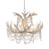 Denali Five Light Chandelier in Ivory Grey and Silver Leaf (374|H22109S-5)