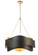 Serafina Three Light Chandelier in Gold leaf & Matte Black (374|H21120-3)